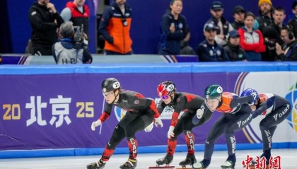 短道速滑世锦赛：加拿大队摘得2000米混合团体接力决赛金牌