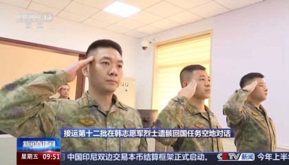 “欢迎回家,向志愿军英烈致敬!”