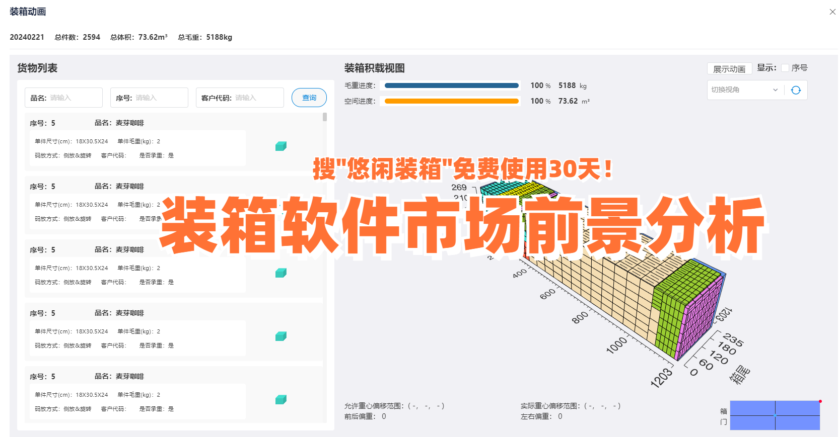 装箱软件市场前景分析