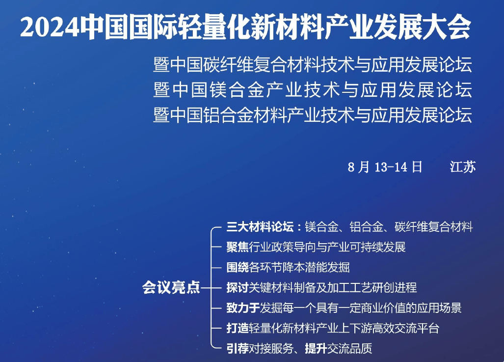 ZRT洲睿交易网——2024中国国际轻量化新材料产业大会